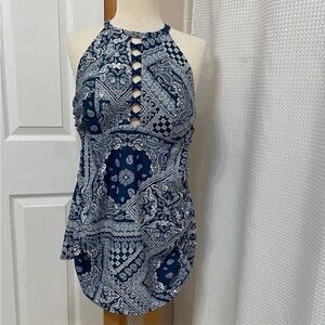 SWIM by Cacique Plus Size 20 Bandanna Halter Top Good Support Beautiful